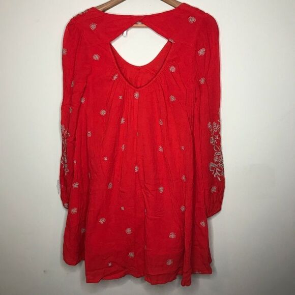 Free People Sz XS Sweet Tennessee Red Dress - Picture 7 of 8